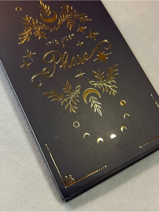 Celestial Notepad Magnetic Closure Gold Foil “It’s Just a Phase” New - Picture 3 of 11